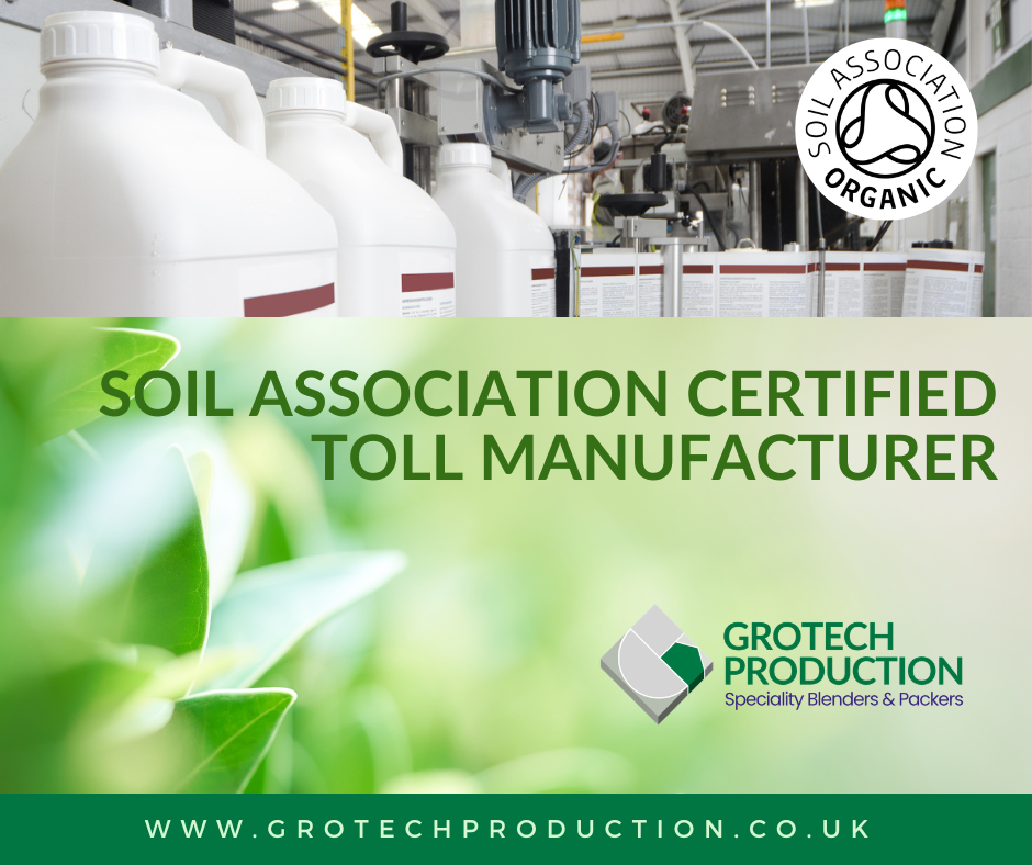 Soil Association Certified Toll Manufacturer